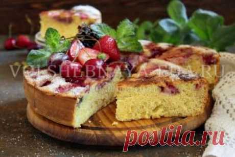 Шарлотка с ягодами рецепт с фото | Волшебная Eда.ру