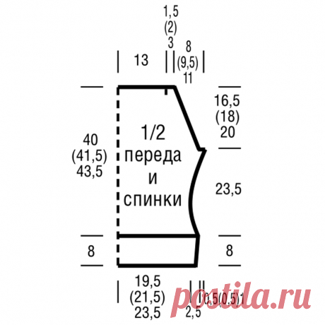 Топ с кружевным воротником - схема вязания спицами. Вяжем Топы на Verena.ru
