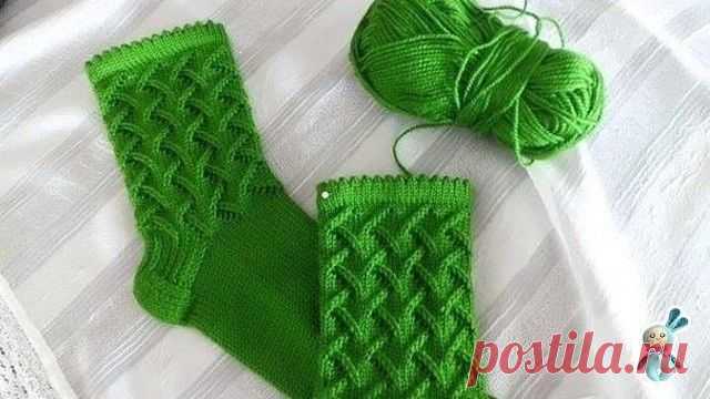 ​Красивый узор для носочков спицами — DIYIdeas