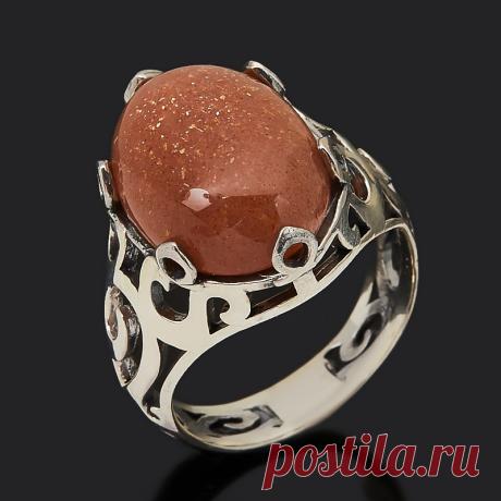 4790 р-Купить Кольцо солнечный камень Индия (серебро 925 пр. оксидир.) размер 17 Доставка по всему миру! Заходи и покупай сейчас! | Интернет-магазин Минерал Маркет - 383142