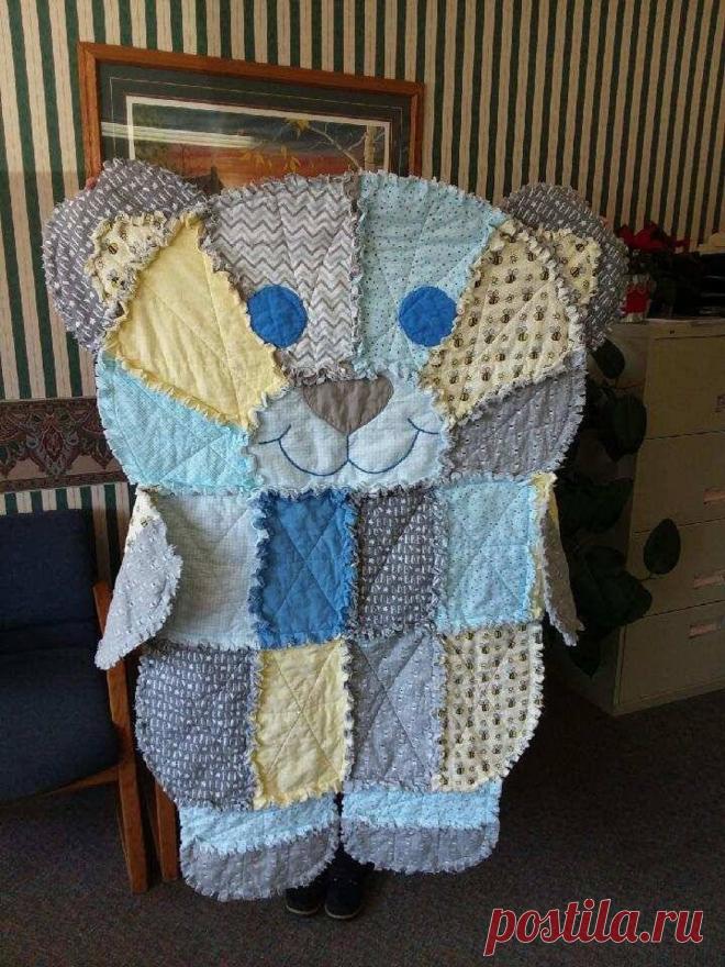 Плюшевый Медведь Shaped Тряпка Одеяло Pattern / The WHOot