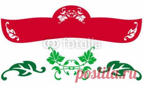 decorative elements with grape sheet из vadim0001. Роялти-фри вектор #65995219 на Fotolia.ru
