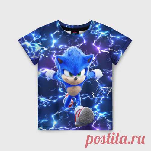 Детская футболка с цветным принятом.