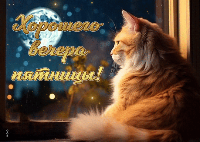 Супер анимационная открытка Хорошего вечера пятницы