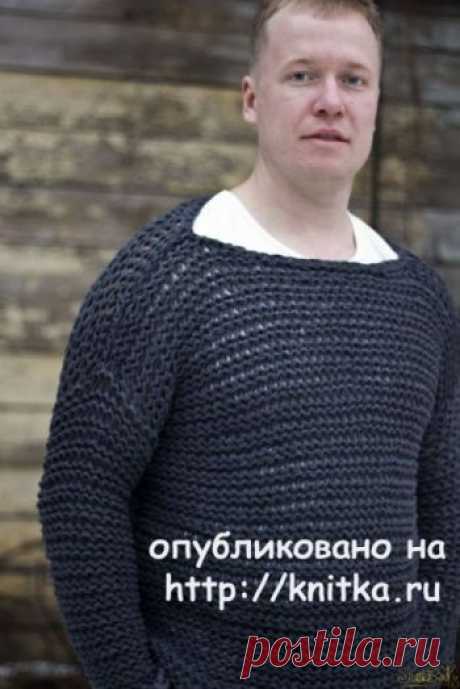 Свитер – кольчуга спицами. Работа Елены Петровой – ПоВяЖу,  Вязание для женщин Свитер-кольчуга связан по мотивам изделия из К/Ф "Последний Богатырь". Свитер-кольчуга связан из трикотажной пряжи Hoooked, 250гр/120м, спицы №9. Размер