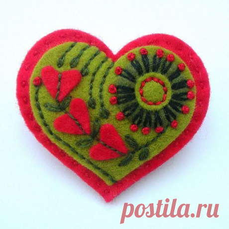 embroidered felt: