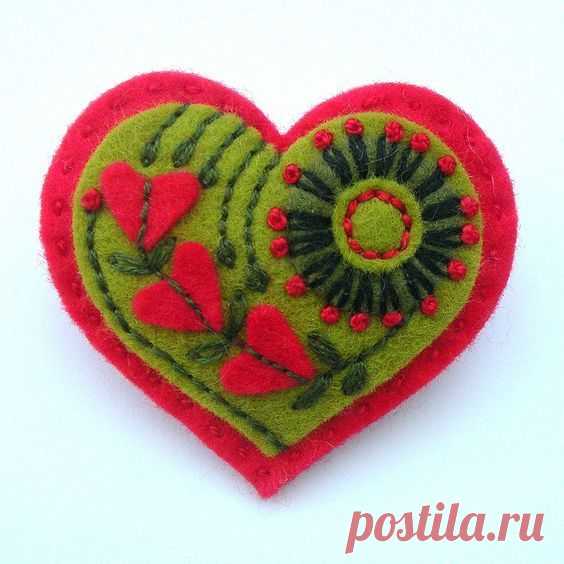embroidered felt:
