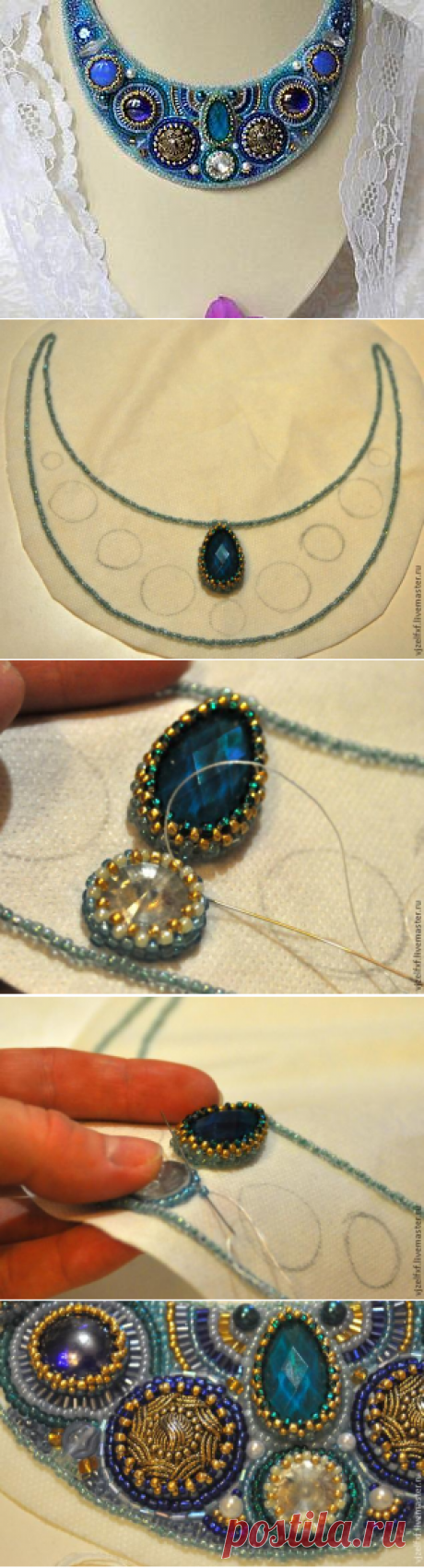 Мастер-класс по созданию колье "Тихие омуты" - Ярмарка Мастеров - ручная работа, handmade