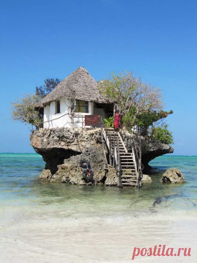 The Rock Restaurant in Zanzibar, Tanzania