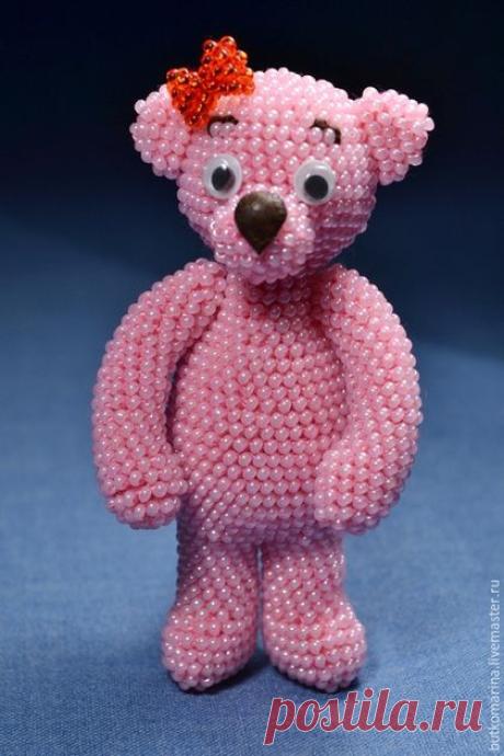 Acquista Toy beads Mishutka - rosa a mano orsacchiotto, orsacchiotto, orsacchiotto ragazza