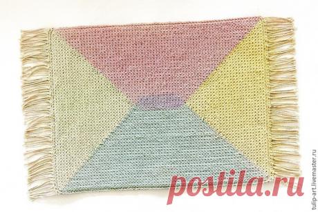 Вязание по канве- уютный коврик