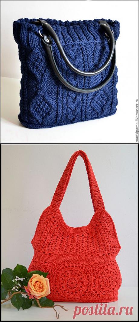Вязаные сумочки, вдохновляемся!
