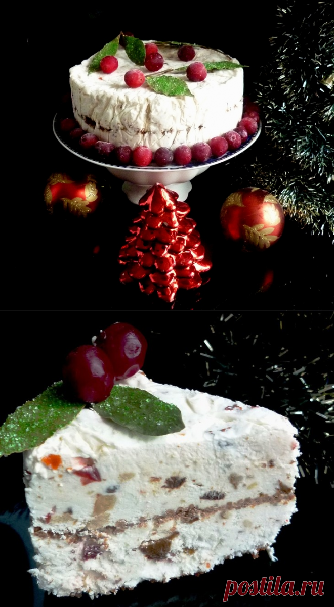 Iced Christmas Torte - Замороженный Рождественский торт (без выпечки).