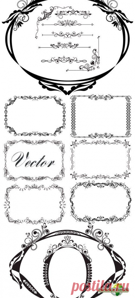 Декоративные рамки и узоры для дизайна в Векторе бесплатно векторный клипарт от 18-11-2014, 23:07 все для дизайнера и иллюстратора