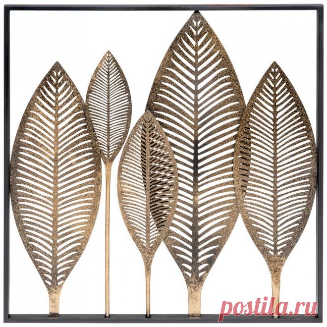 Панно на стену металлическое коричневое 