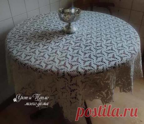 Скатерти из мотивов крючком – схемы и видео