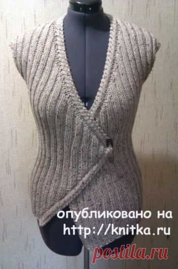 Вязаный жилет спицами с описанием. Жилетки для женщин и детей на Knitka.ru - бесплатное вязание спицами