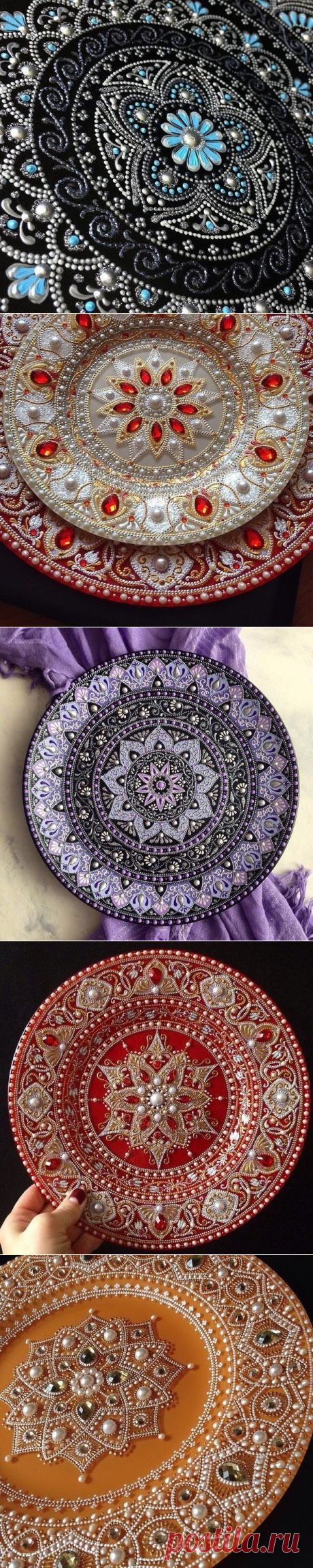 Потрясающие тарелочки с росписью