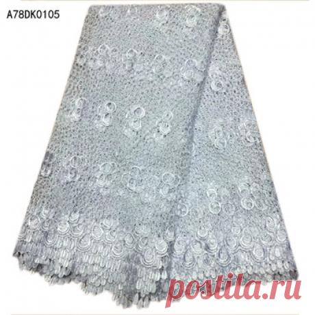 Персикового цвета в нигерийском стиле Кружево Ткань S/2017Hot продажи вышивка дизайн Африканский гипюр Кружево Ткань для популярных женщин платье A78DK01 купить на AliExpress