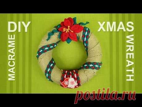 How to make a Christmas wreath in Macrame style