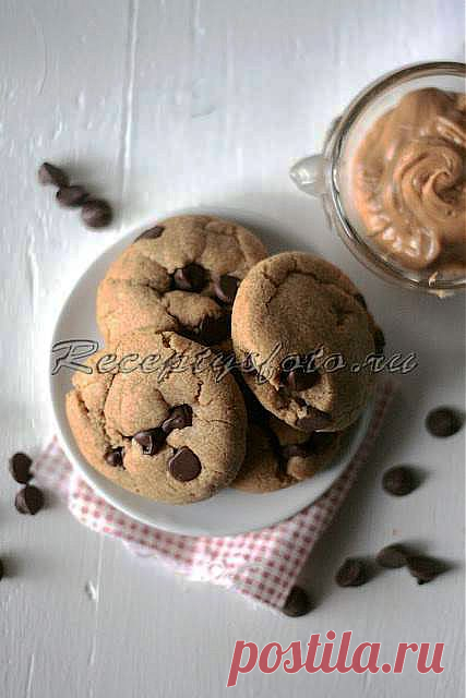 Скорое печенье с арахисовым маслом и шоколадом – рецепт с фото - Рецепты с фото