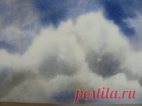 Painting a Cloud in Watercolor - free tutorial - YouTube