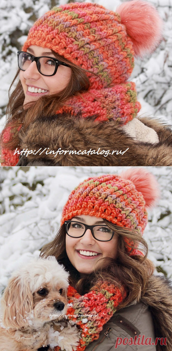 Шапка с Помпоном и Снуд | Ниточка