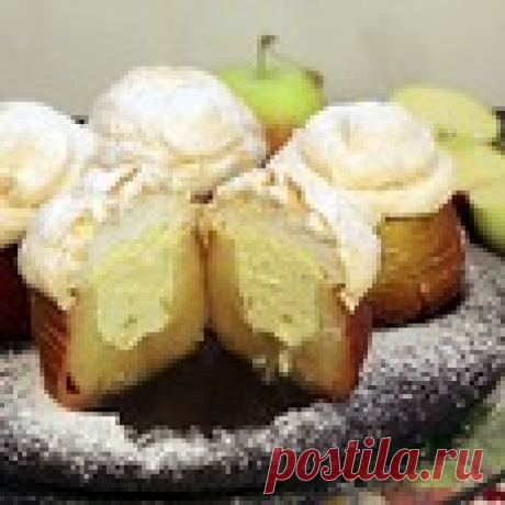 Запеченные яблоки под хрустящим безе Кулинарный рецепт