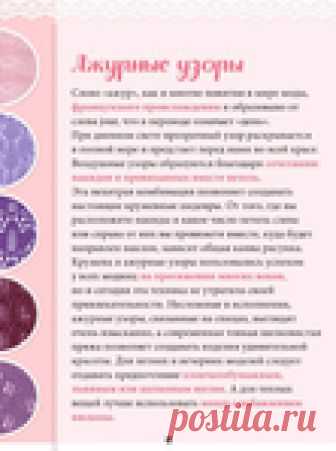 Ажурные узоры: учебный курс по вязанию спицами шаг за шагом!