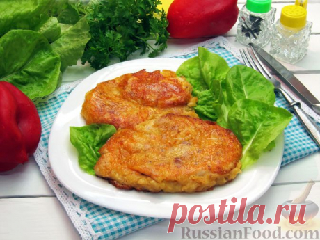 Рецепт: Отбивные из куриного филе в сырно-горчичном кляре на RussianFood.com