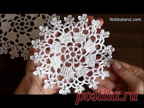 Crochet flower motif tutorial