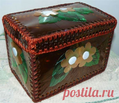 ШКАТУЛКА ИЗ ПЛАСТИКОВЫХ БУТЫЛОК — Поделки с детьми