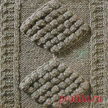 Узор № 46 - узорная полоска с косой. Схему вязания и условные обозначения вы сможете увидеть на сайте.