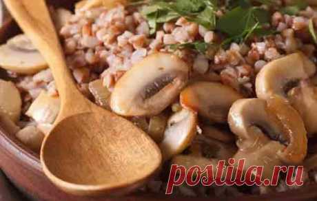 Гречневая каша с грибами - Кулинарные рецепты 