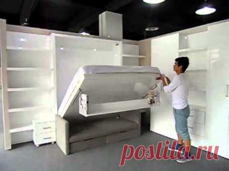 Multifunctional space saving wall bed murphy bed with sofa and bookshelf queen/king size