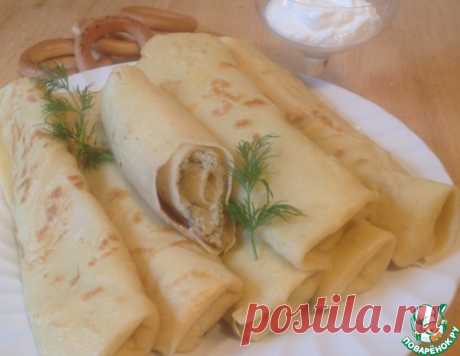 Блины по-старорусски с сельдью и творогом – кулинарный рецепт