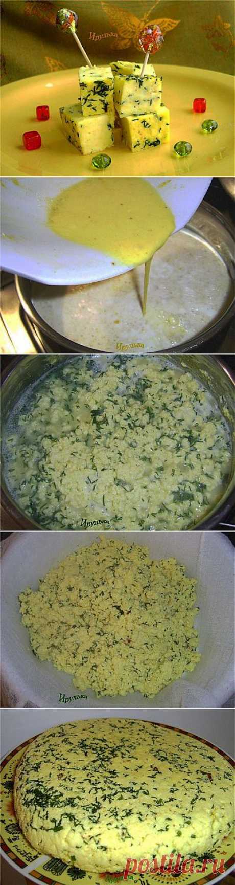 Домашний сыр с карри и укропом : Сыры
