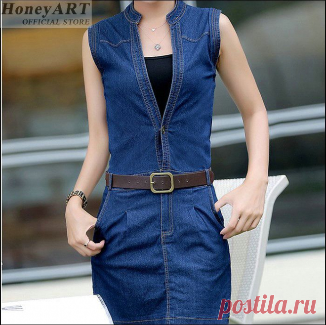 dresses plus size women Picture - More Detailed Picture about Women fashion sexy blue sleeveless denim tunic ladies elegant slim fitting denim tunic dress bodycon denim dress overalls FF1304 Picture in Dresses from HoneyART | Aliexpress.com | Alibaba Group