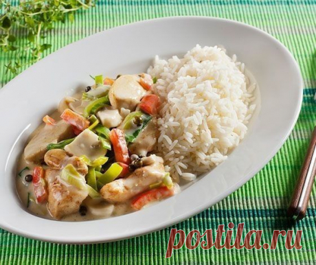 Как приготовить курица с овощами и рисом - рецепт, ингридиенты и фотографии