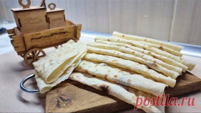 МУКА + КИПЯТОК! Тонкий ЛАВАШ на сковороде ГОТОВИМ ДОМА! Для шаурмы и быстрых завтраков ЛУЧШИЙ РЕЦЕПТ