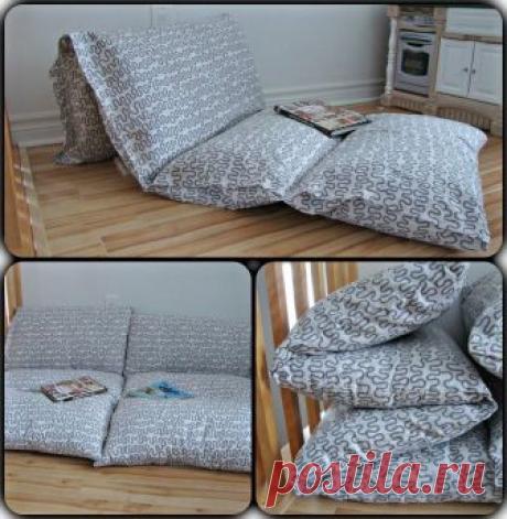 Матрас на все случаи жизни из ткани и подушек — Сделай сам, идеи для творчества - DIY Ideas