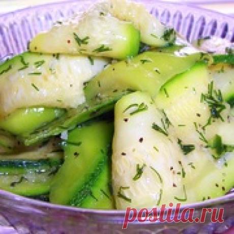 Маринованные цуккини, салат-закуска рецепт с фотографиями