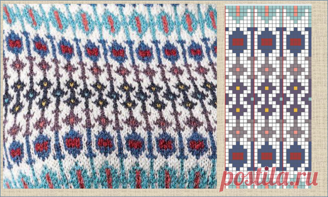 30 схем жаккардовых паттернов для вязания спицами сплошного жаккардового полотна | МНЕ ИНТЕРЕСНО | Яндекс Дзен