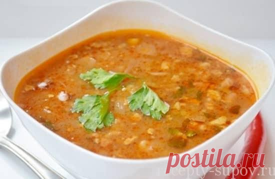Суп харчо из курицы с рисом пошаговый рецепт с фото