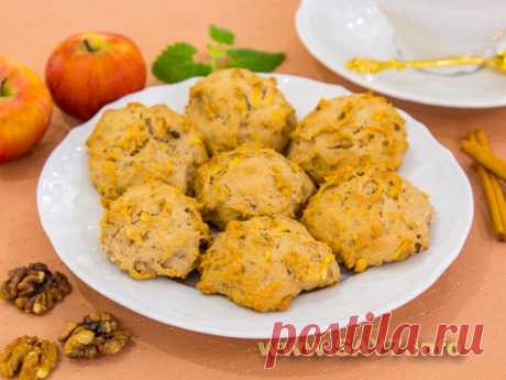 Печенье с яблоками и грецкими орехами