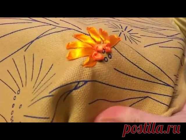 Уроки по вышивке лентами - Шов 