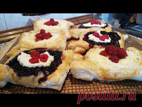 СЛОЙКИ С ТВОРОГОМ И ЧЕРНОЙ СМОРОДИНОЙ | Irina Belaja