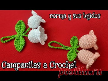 Te ENSEÑO a TEJER estas lindas CAMPANITAS a crochet #florcrochet #normaysustejidos