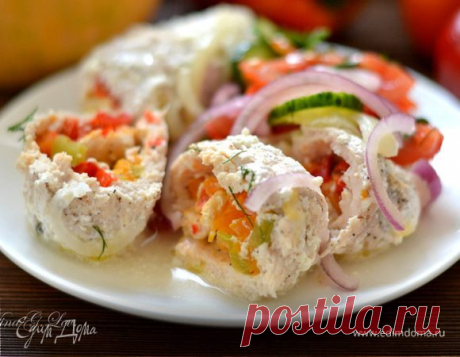 Куриные крученики, фаршированные тыквой, разноцветным перчиком и сыром рецепт 👌 с фото пошаговый | Едим Дома кулинарные рецепты от Юлии Высоцкой