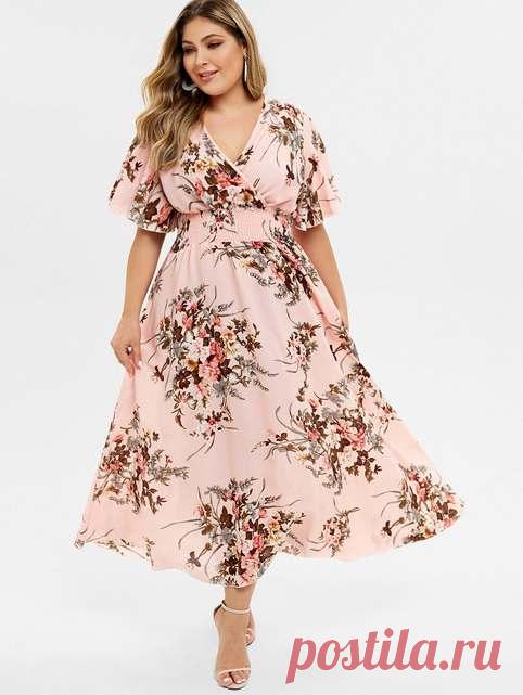 Длинные платья и сарафаны для полных девушек и женщин английского бренда DressLily лето 2019 (60 фото)
